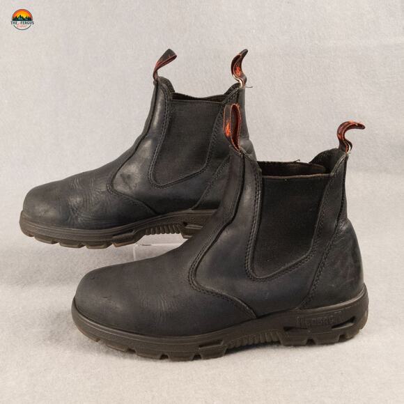 Redback Chelsea Work Boots Black Leather Easy Escape Pull-On Workwear Men's 8 - Picture 4 of 15